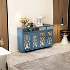 Buffet de rangement d'appoint avec miroir de 140 cm