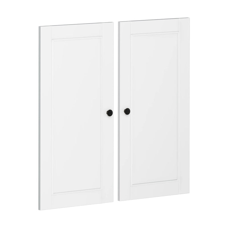 Kit garde-manger double porte en bois massif - Lot de 2