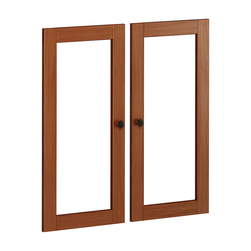Kit garde-manger double porte en bois massif - Lot de 2