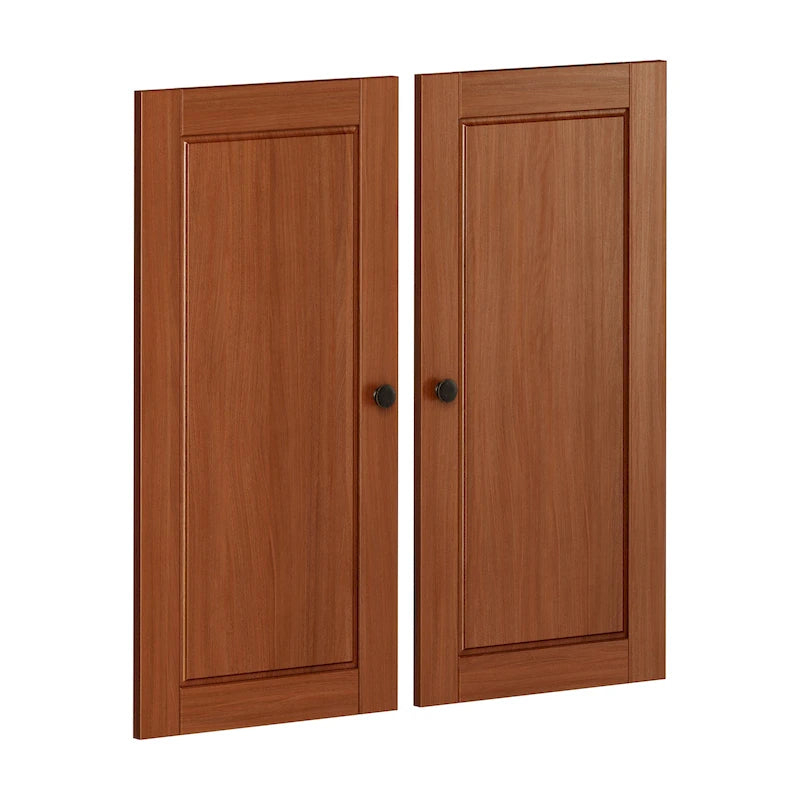 Kit garde-manger double porte en bois massif - Lot de 2
