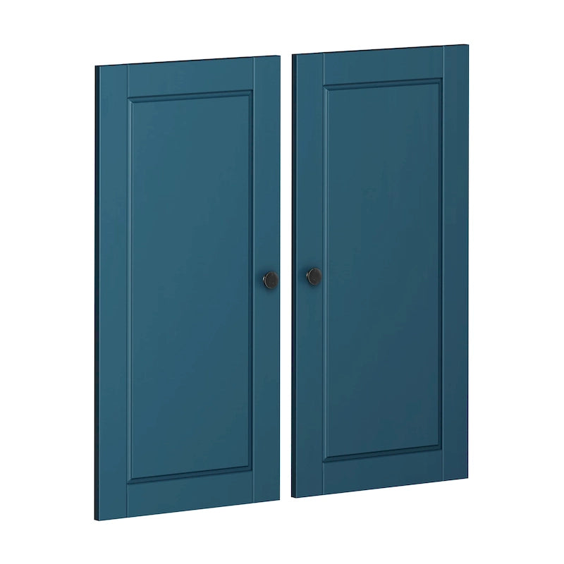 Kit garde-manger double porte en bois massif - Lot de 2