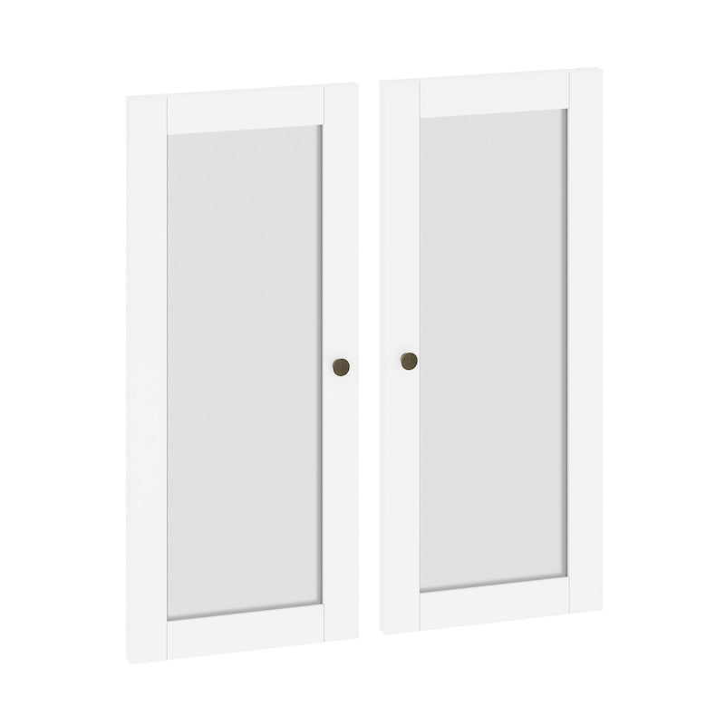 Kit garde-manger double porte en bois massif - Lot de 2
