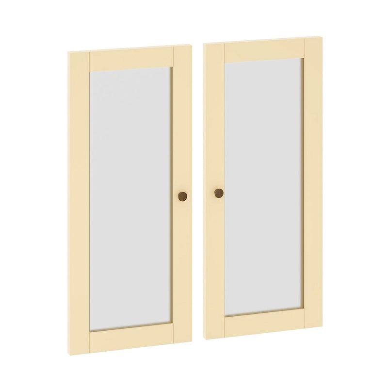 Kit garde-manger double porte en bois massif - Lot de 2