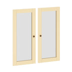 Kit garde-manger double porte en bois massif - Lot de 2