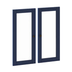 Kit garde-manger double porte en bois massif - Lot de 2