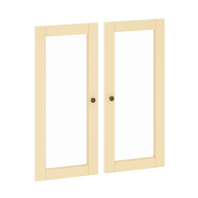 Kit garde-manger double porte en bois massif - Lot de 2