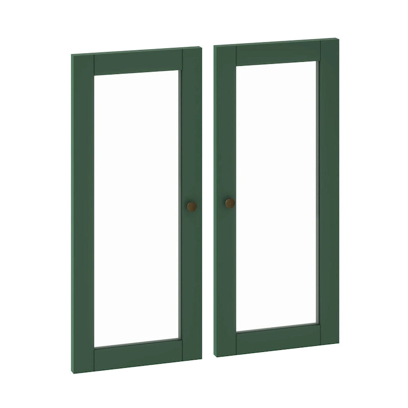 Kit garde-manger double porte en bois massif - Lot de 2