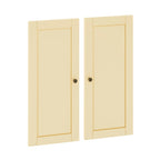 Kit garde-manger double porte en bois massif - Lot de 2