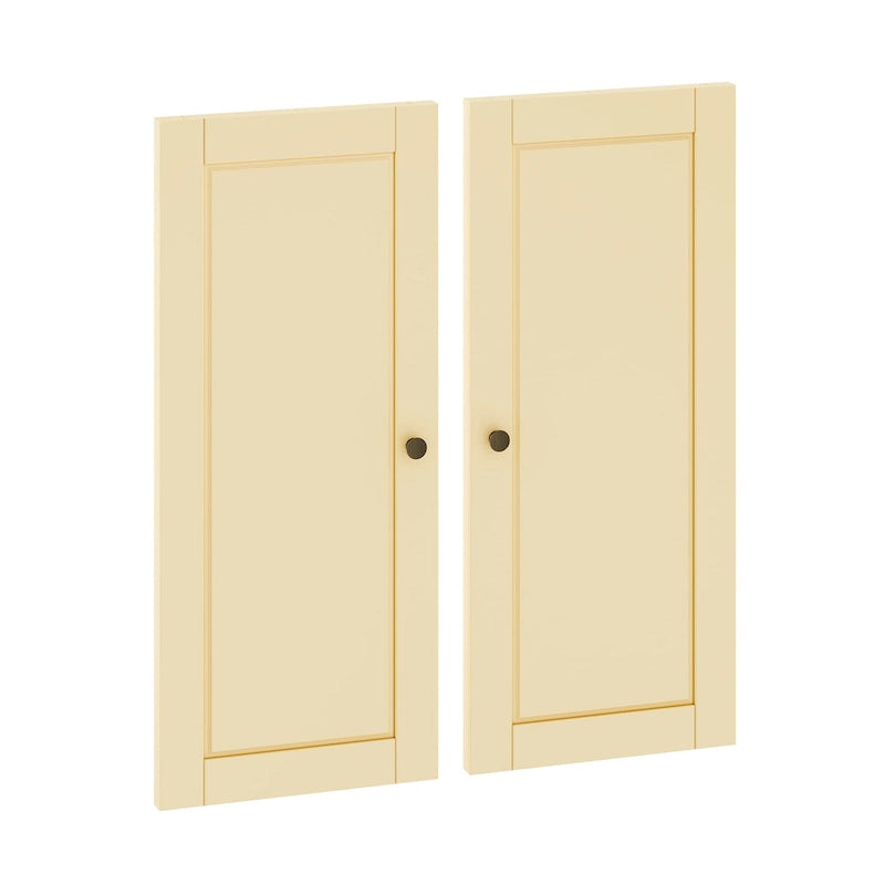Kit garde-manger double porte en bois massif - Lot de 2