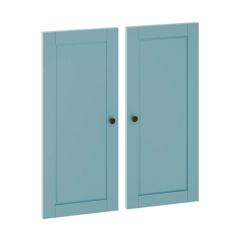 Kit garde-manger double porte en bois massif - Lot de 2
