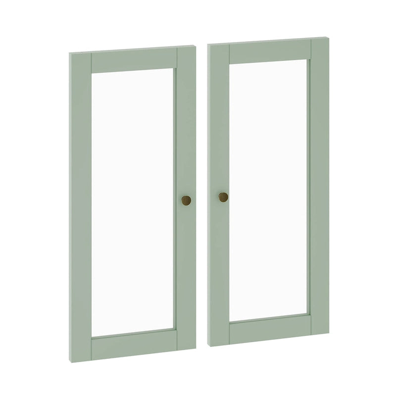 Kit garde-manger double porte en bois massif - Lot de 2