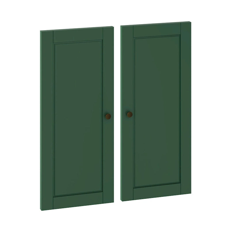 Kit garde-manger double porte en bois massif - Lot de 2