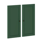 Kit garde-manger double porte en bois massif - Lot de 2