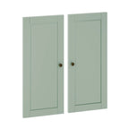 Kit garde-manger double porte en bois massif - Lot de 2