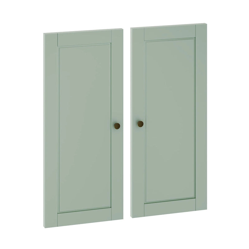 Kit garde-manger double porte en bois massif - Lot de 2