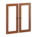 Kit garde-manger double porte en bois massif - Lot de 2