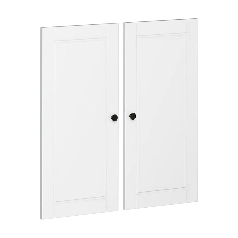 Kit garde-manger double porte en bois massif - Lot de 2