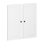 Kit garde-manger double porte en bois massif - Lot de 2