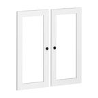 Kit garde-manger double porte en bois massif - Lot de 2