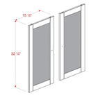 Kit garde-manger double porte en bois massif - Lot de 2