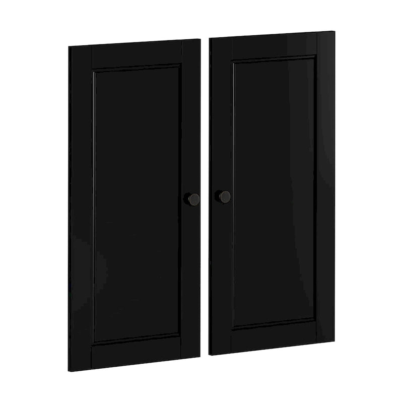 Kit garde-manger double porte en bois massif - Lot de 2