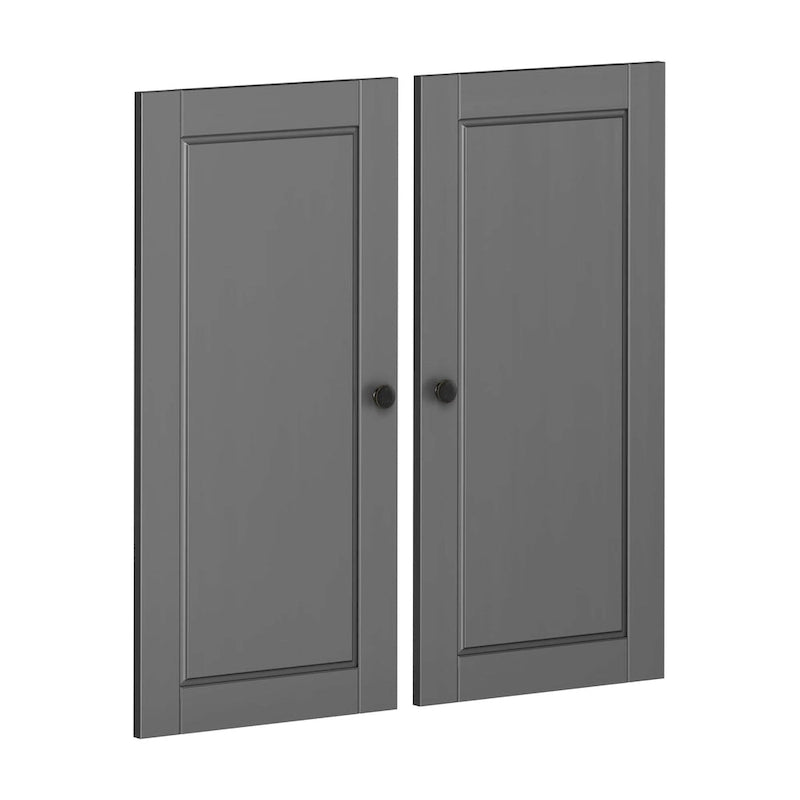 Kit garde-manger double porte en bois massif - Lot de 2