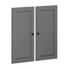 Kit garde-manger double porte en bois massif - Lot de 2
