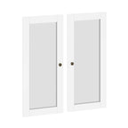 Kit garde-manger double porte en bois massif - Lot de 2