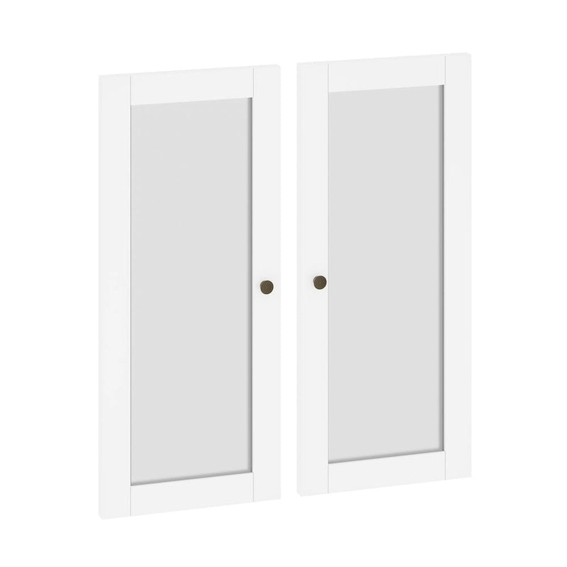 Kit garde-manger double porte en bois massif - Lot de 2