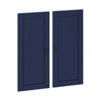 Kit garde-manger double porte en bois massif - Lot de 2