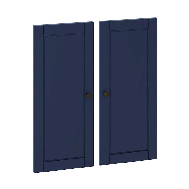 Kit garde-manger double porte en bois massif - Lot de 2