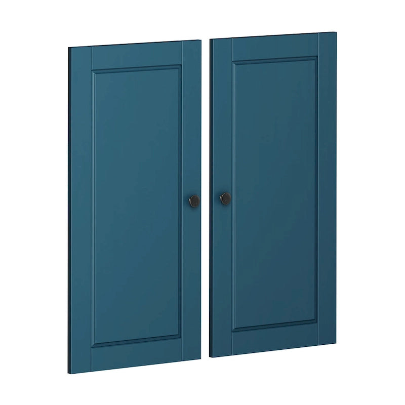 Kit garde-manger double porte en bois massif - Lot de 2