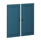 Kit garde-manger double porte en bois massif - Lot de 2
