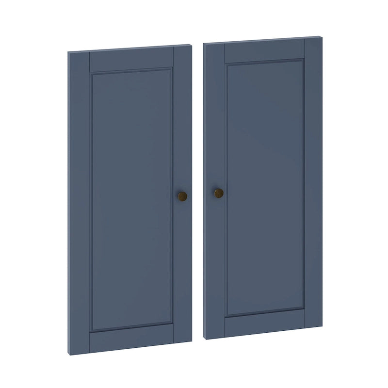 Kit garde-manger double porte en bois massif - Lot de 2