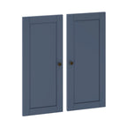 Kit garde-manger double porte en bois massif - Lot de 2