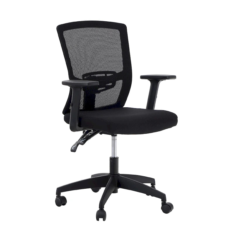 ALPHA HOME Chaise de bureau en maille à dossier haut, appuie-tête réglable, accoudoir, fauteuil inclinable roulant et pivotant