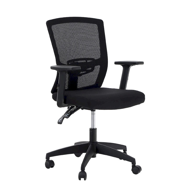 ALPHA HOME Chaise de bureau en maille à dossier haut, appuie-tête réglable, accoudoir, fauteuil inclinable roulant et pivotant