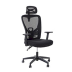 ALPHA HOME Chaise de bureau en maille à dossier haut, appuie-tête réglable, accoudoir, fauteuil inclinable roulant et pivotant