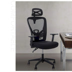 ALPHA HOME Chaise de bureau en maille à dossier haut, appuie-tête réglable, accoudoir, fauteuil inclinable roulant et pivotant