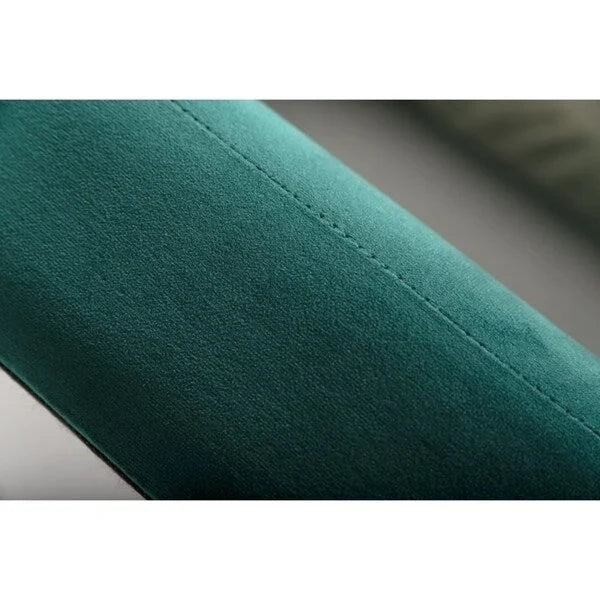 Lit plateforme capitonné en velours vert moderne