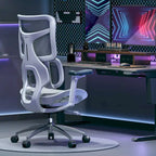 Chaise de bureau ergonomique avec double support lombaire dynamique