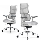 Chaise de bureau ergonomique avec double support lombaire dynamique