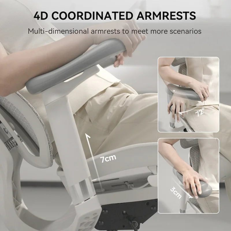 Chaise de bureau ergonomique avec double support lombaire dynamique