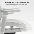 Chaise de bureau ergonomique avec double support lombaire dynamique