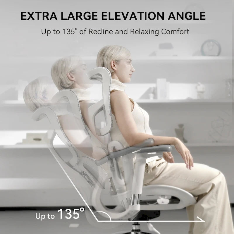Chaise de bureau ergonomique avec double support lombaire dynamique