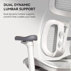 Chaise de bureau ergonomique avec double support lombaire dynamique