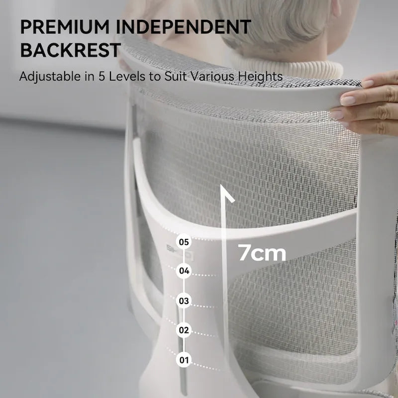 Chaise de bureau ergonomique avec double support lombaire dynamique