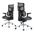 Chaise de bureau ergonomique avec double support lombaire dynamique