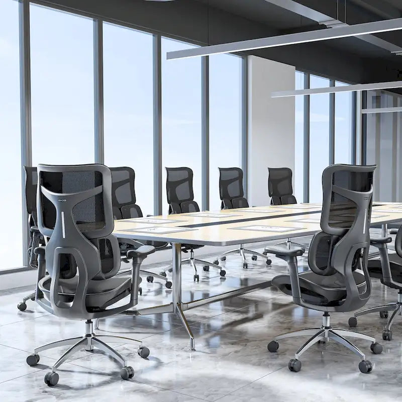 Chaise de bureau ergonomique avec double support lombaire dynamique