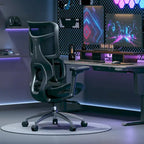Chaise de bureau ergonomique avec double support lombaire dynamique